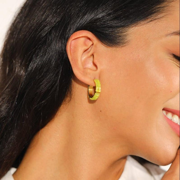 Nathalie - Boucles d'oreilles Pierre de naissance Août