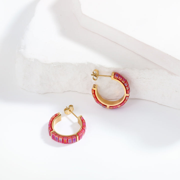 Rosia - Boucles d'oreilles Pierre de naissance Juillet
