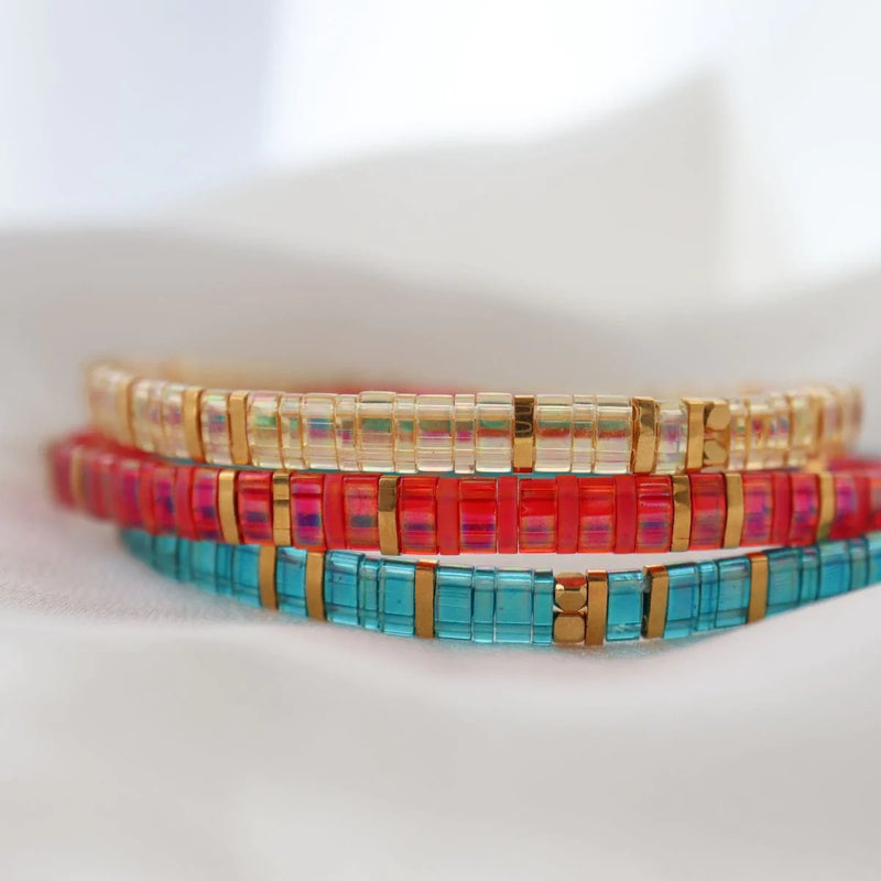 Celeste Set - bracelet en perles Miyuki porté au poignet