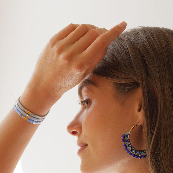 Ensemble Clia (Parure et boucles d'oreilles Clia) - finitions artisanales | Køss Design Paris