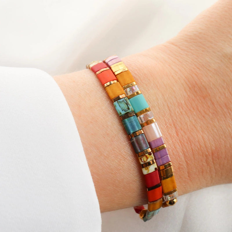 Ensemble Lola & Flora - Køss Design bracelet de perles colorées fait main photo 6