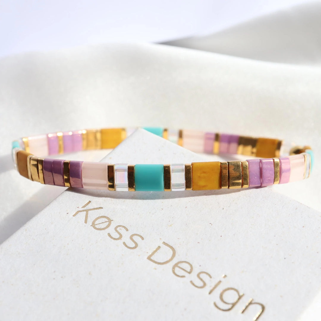 Flora - Bracelet de perles - bracelet de perles colorées fait main en perles Miyuki par Køss Design