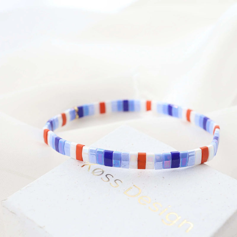 France - Bracelet de perles - bracelet de perles colorées fait main en perles Miyuki par Køss Design