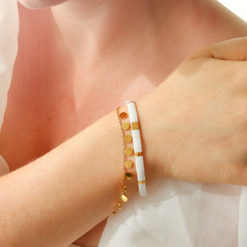 Neige - Køss Design bracelet de perles colorées fait main photo 6