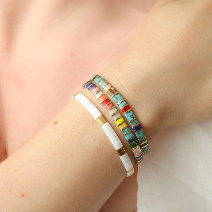 Neige - Køss Design bracelet de perles colorées fait main photo 7
