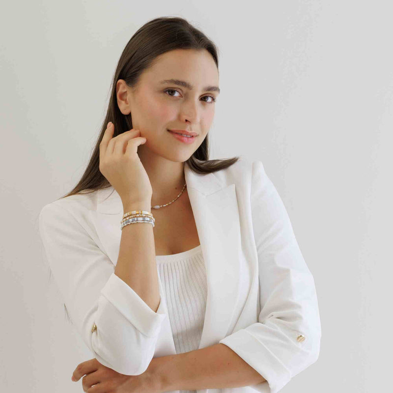Parure Amalia - Køss Design bracelets perles plates fait main photo 14