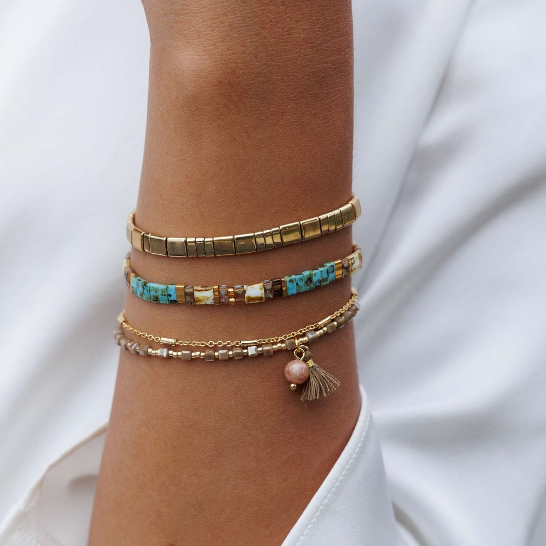 Parure Ange - Bracelets de perles - bracelet de perles colorées fait main en perles Miyuki par Køss Design