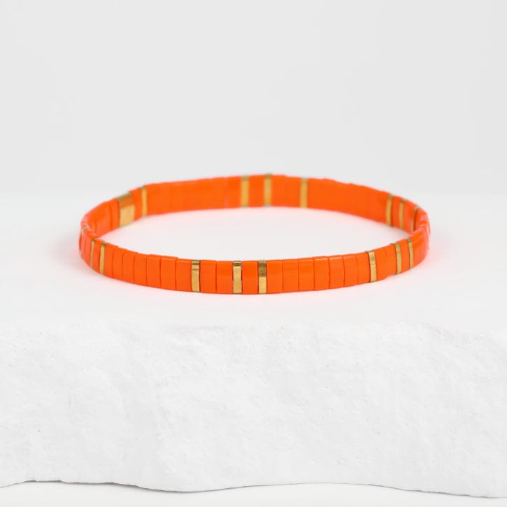Parure Belombre - détail des couleurs et motifs en perles Miyuki Tila