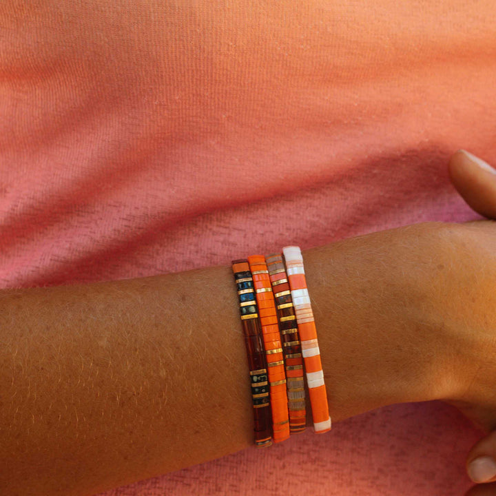 Parure Belombre - Køss Design bracelets perles plates fait main photo 8