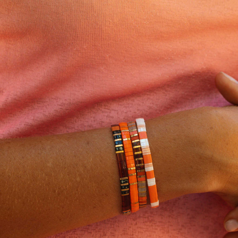 Parure Belombre - Køss Design bracelets perles plates fait main photo 8