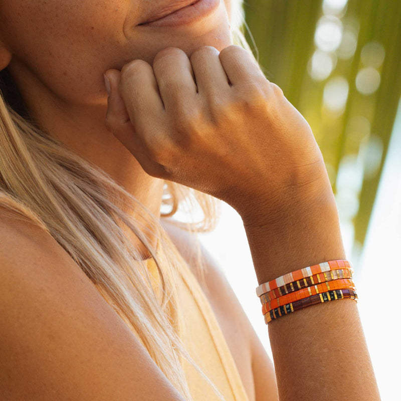 Parure Belombre - Køss Design bracelets perles plates fait main photo 7