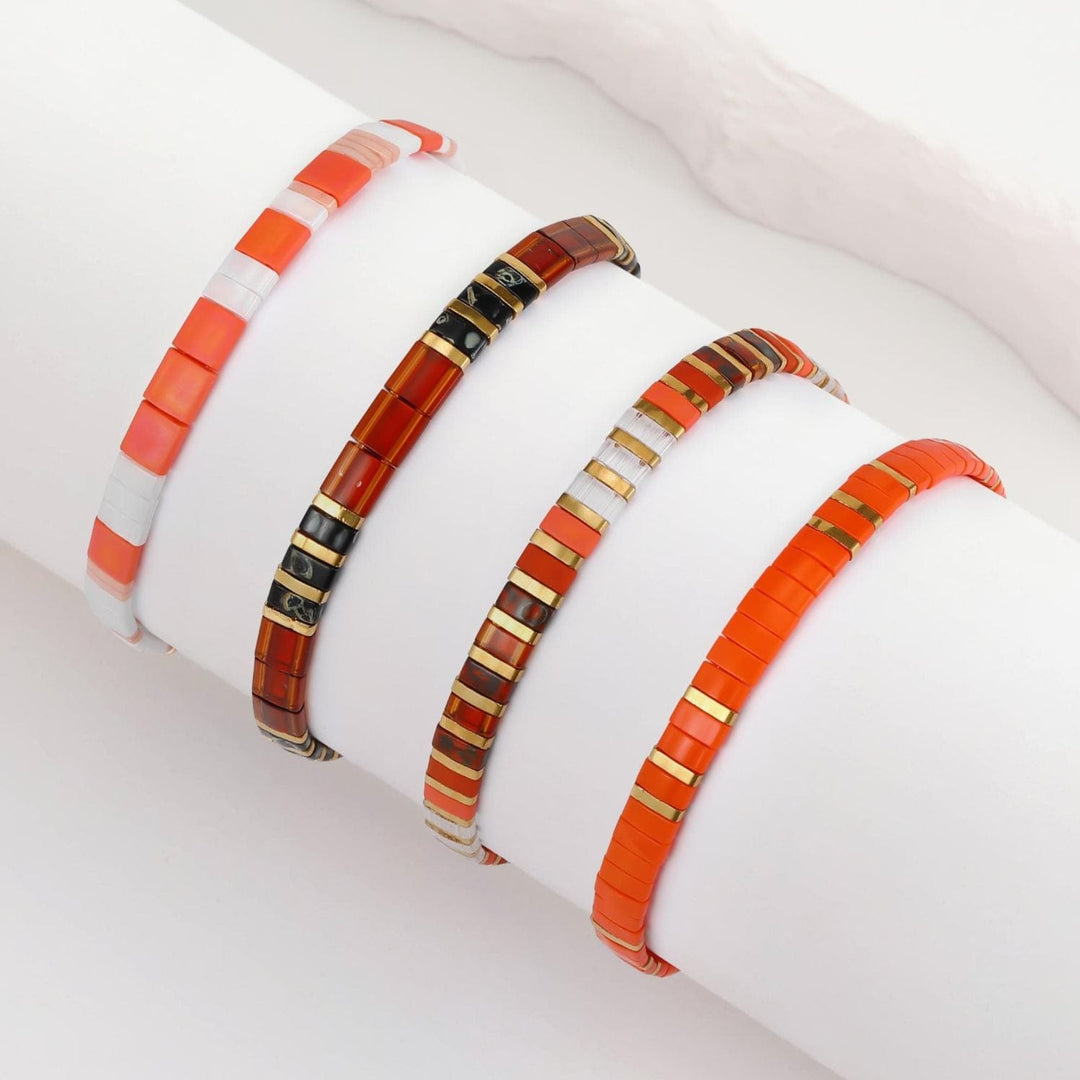 Parure Belombre - Bracelets de perles - bracelets perles plates fait main en perles Miyuki par Køss Design