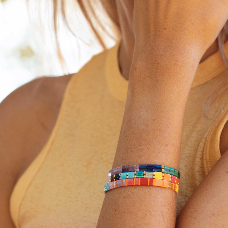 Parure Chamarel - Køss Design bracelets perles plates fait main photo 6