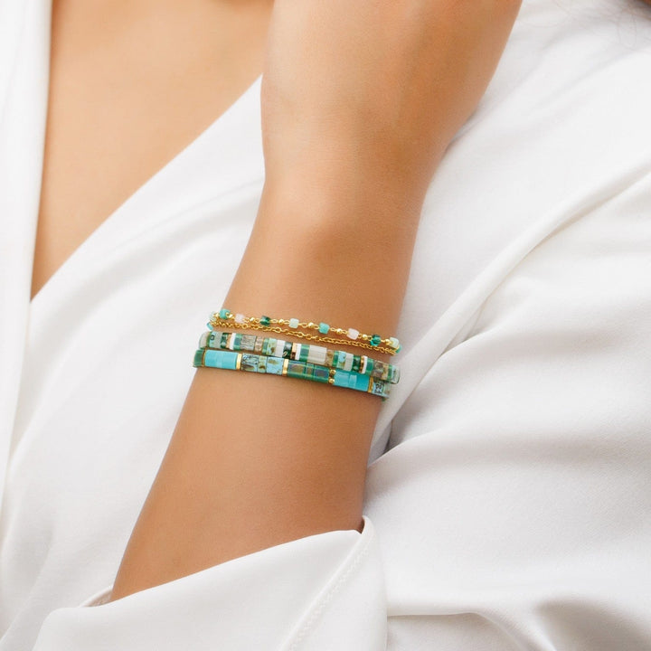 Parure Ela - Bracelet de perles - bracelet de perles colorées fait main en perles Miyuki par Køss Design