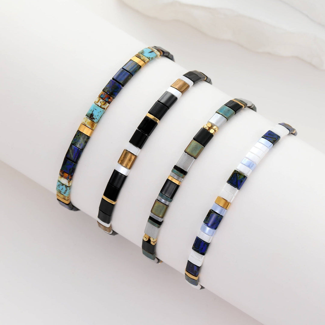 bracelet perle plate