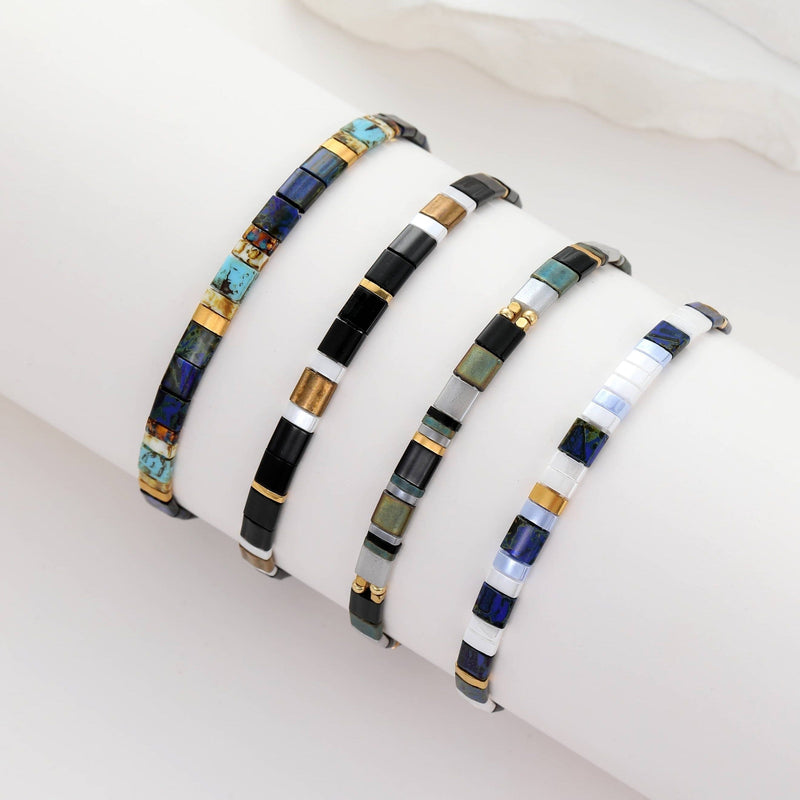 bracelet perle plate
