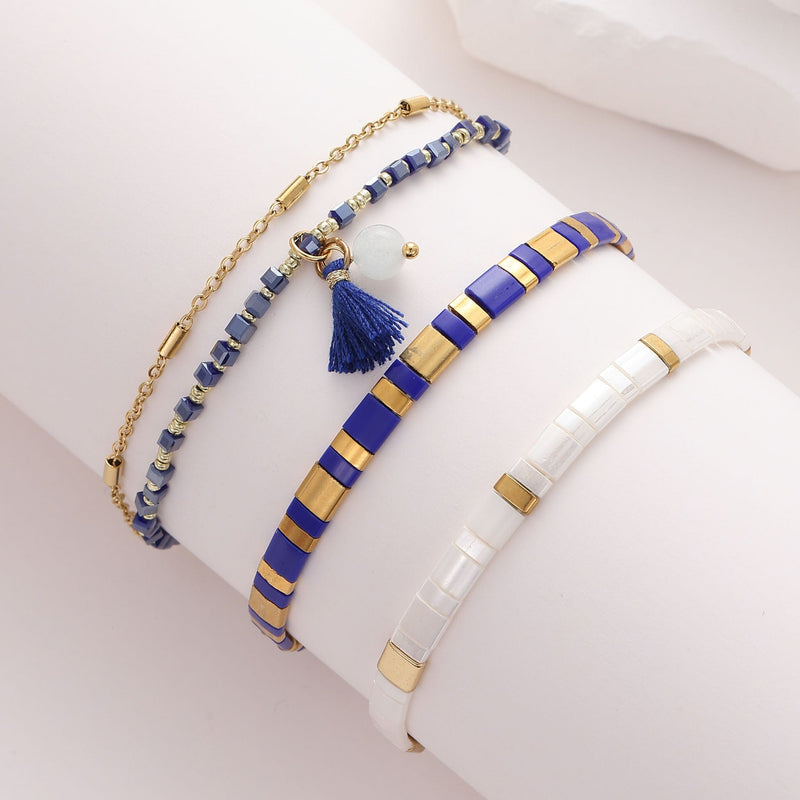 Parure Fidji - Bracelets de perles - bracelet de perles colorées fait main en perles Miyuki par Køss Design