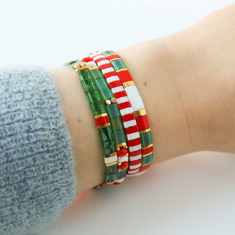 bracelet perles plates