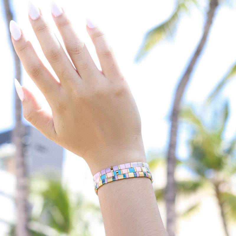 Parure Honolulu - Køss Design bracelets perles plates fait main photo 6
