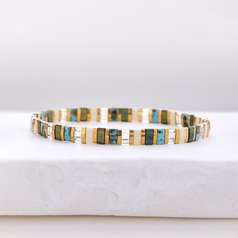 Parure Liana - bracelet en perles Miyuki porté au poignet