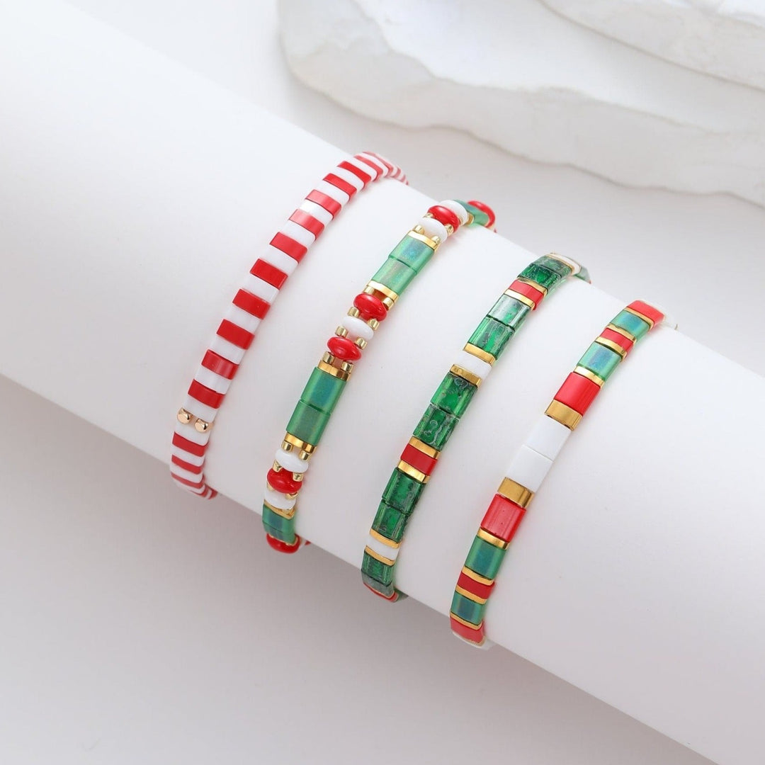 bracelet perles plates