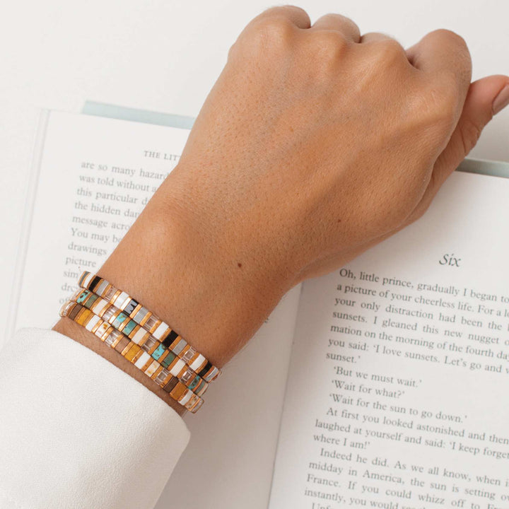 Parure Liana - Køss Design bracelets perles plates fait main photo 6