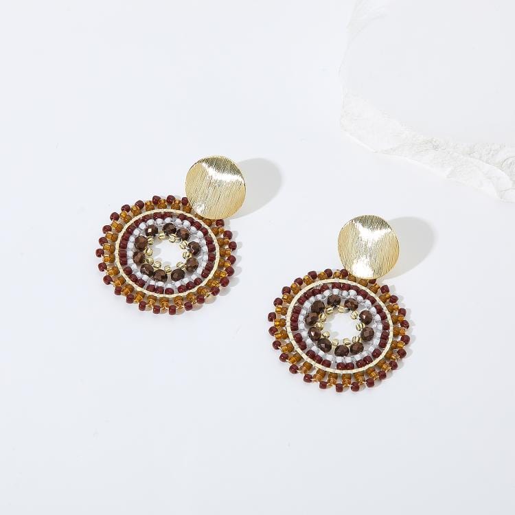 Amara - Boucles d'oreilles - earring fait main en perles Miyuki par Køss Design
