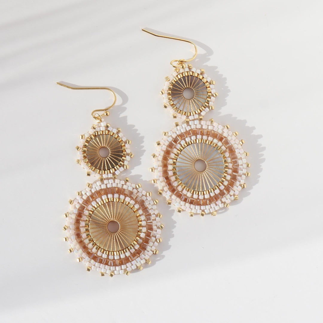 Blanca - Boucles d'oreilles - earring fait main en perles Miyuki par Køss Design