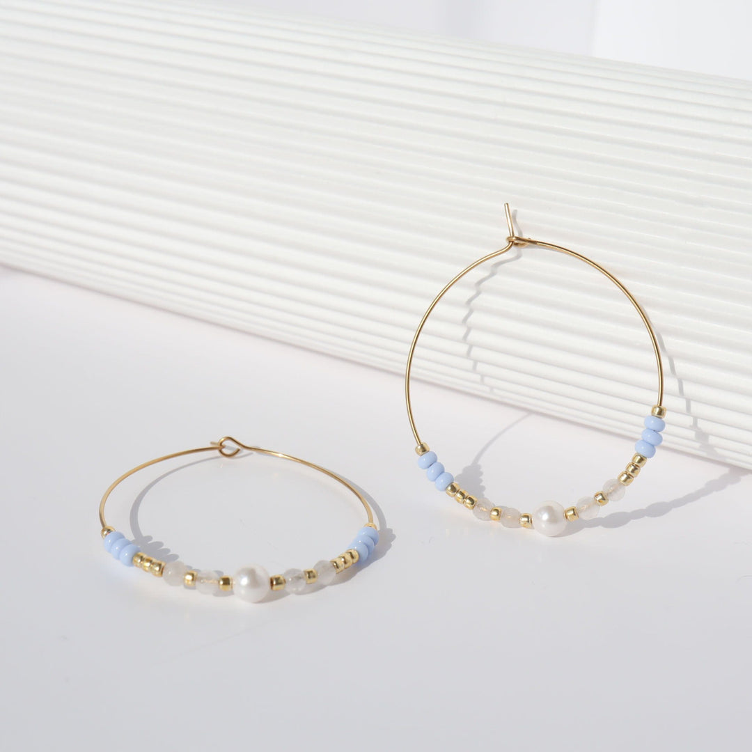 Clea - Boucles d'oreilles - earring fait main en perles Miyuki par Køss Design