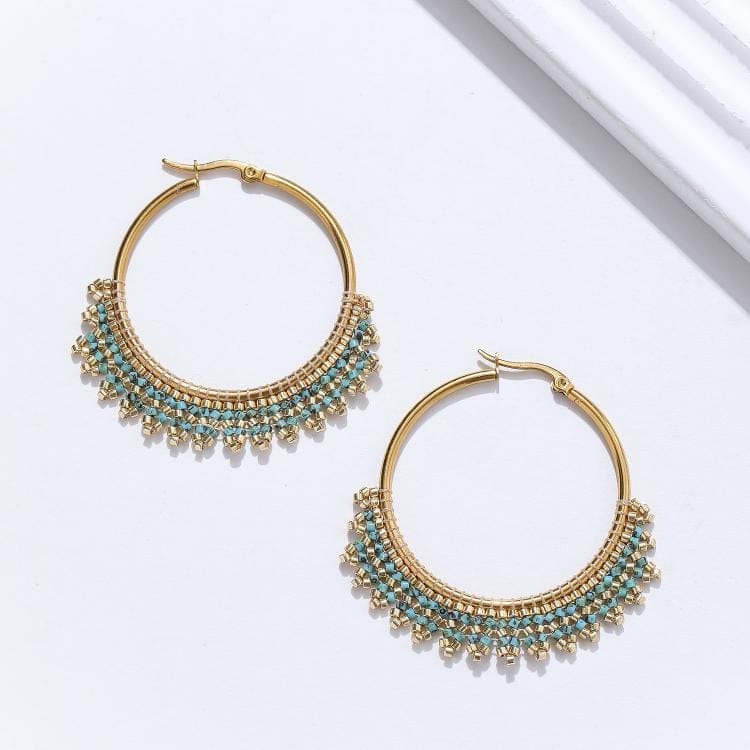 Eleonara - Boucles d'oreilles - earring fait main en perles Miyuki par Køss Design