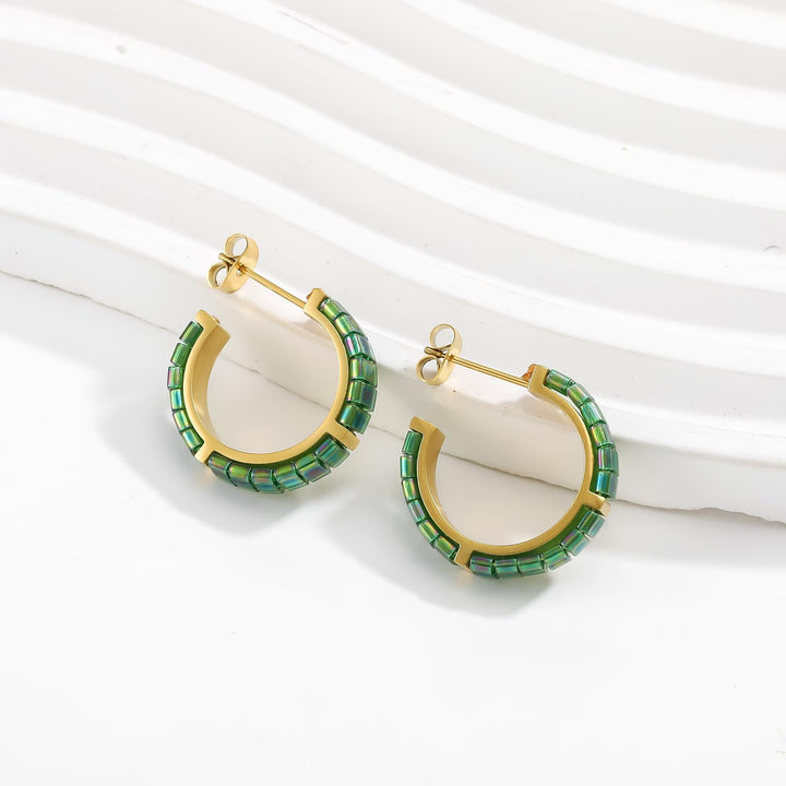 Helena - Boucles d'oreilles Pierre de naissance Mai
