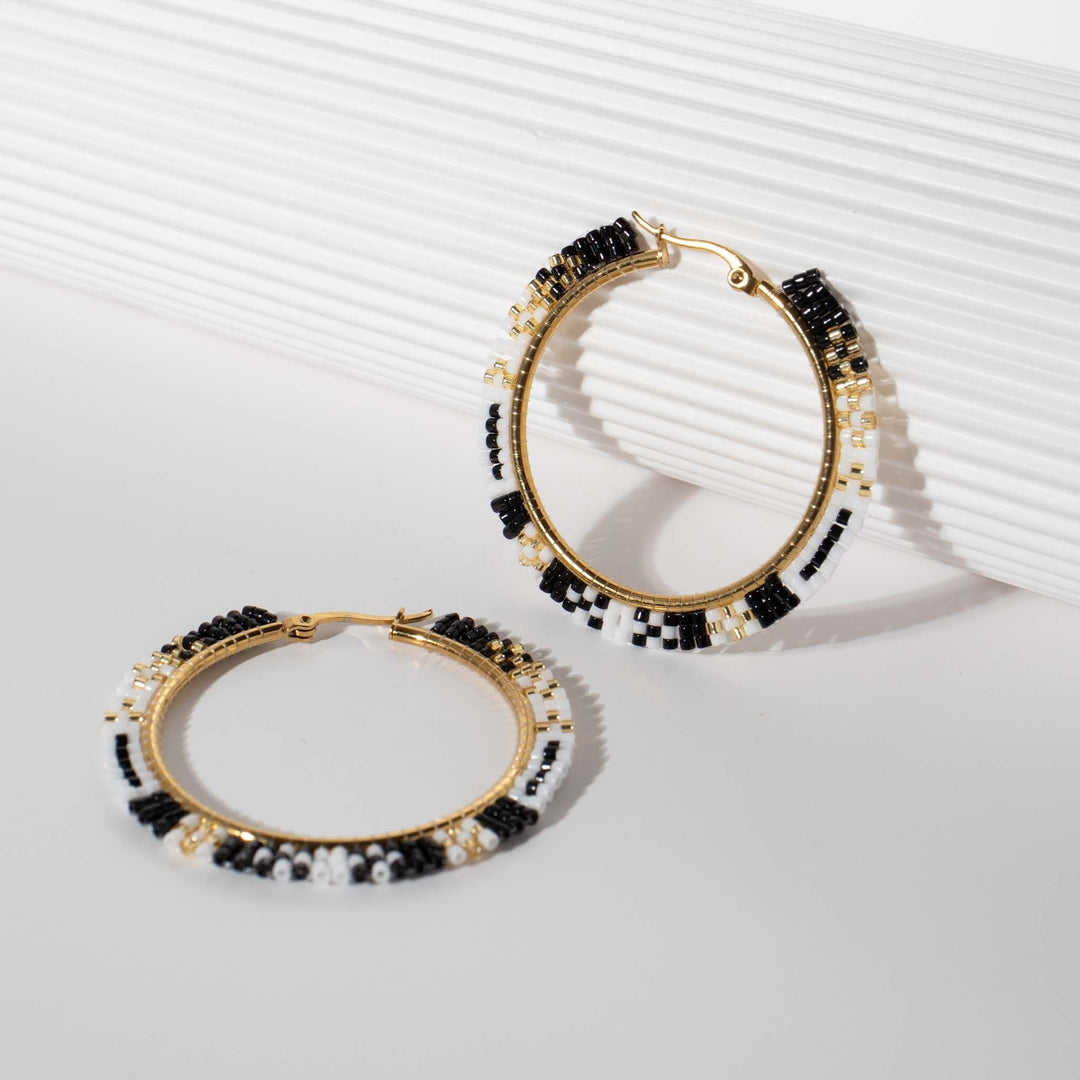 Kala - Boucles d'oreilles - bijou fait main en perles Miyuki par Køss Design