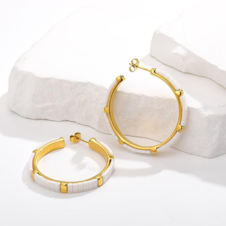 Lila - Boucles d'oreilles - earring fait main en perles Miyuki par Køss Design