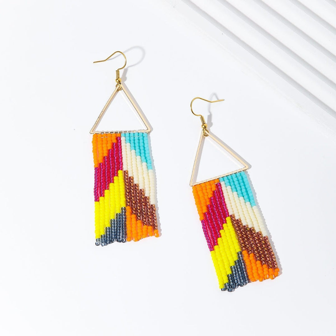 Lilou - Boucles d'oreilles - earring fait main en perles Miyuki par Køss Design