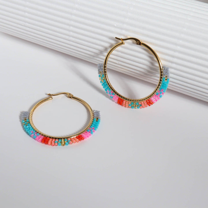 Lola - Boucles d'oreilles - earring fait main en perles Miyuki par Køss Design