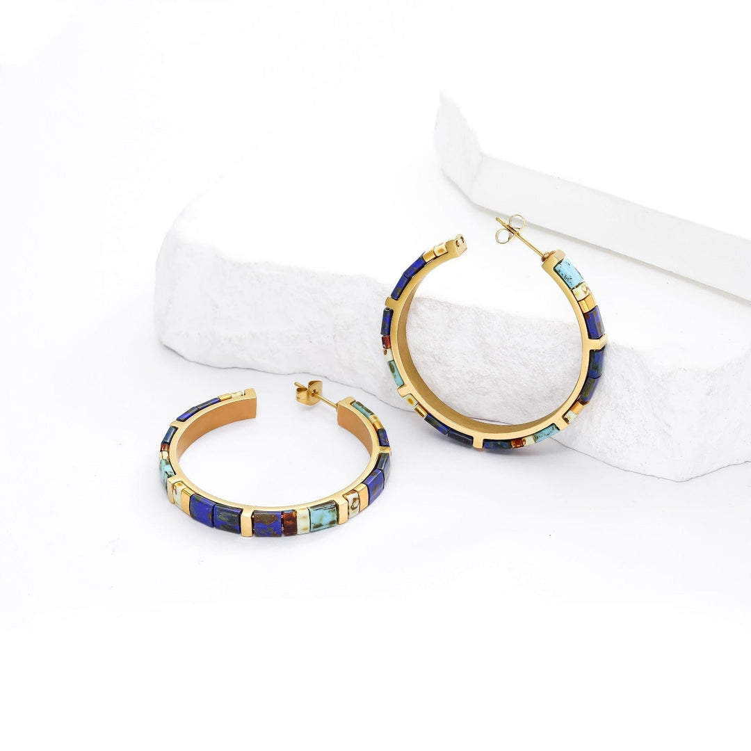 Lou - Boucles d'oreilles - earring fait main en perles Miyuki par Køss Design