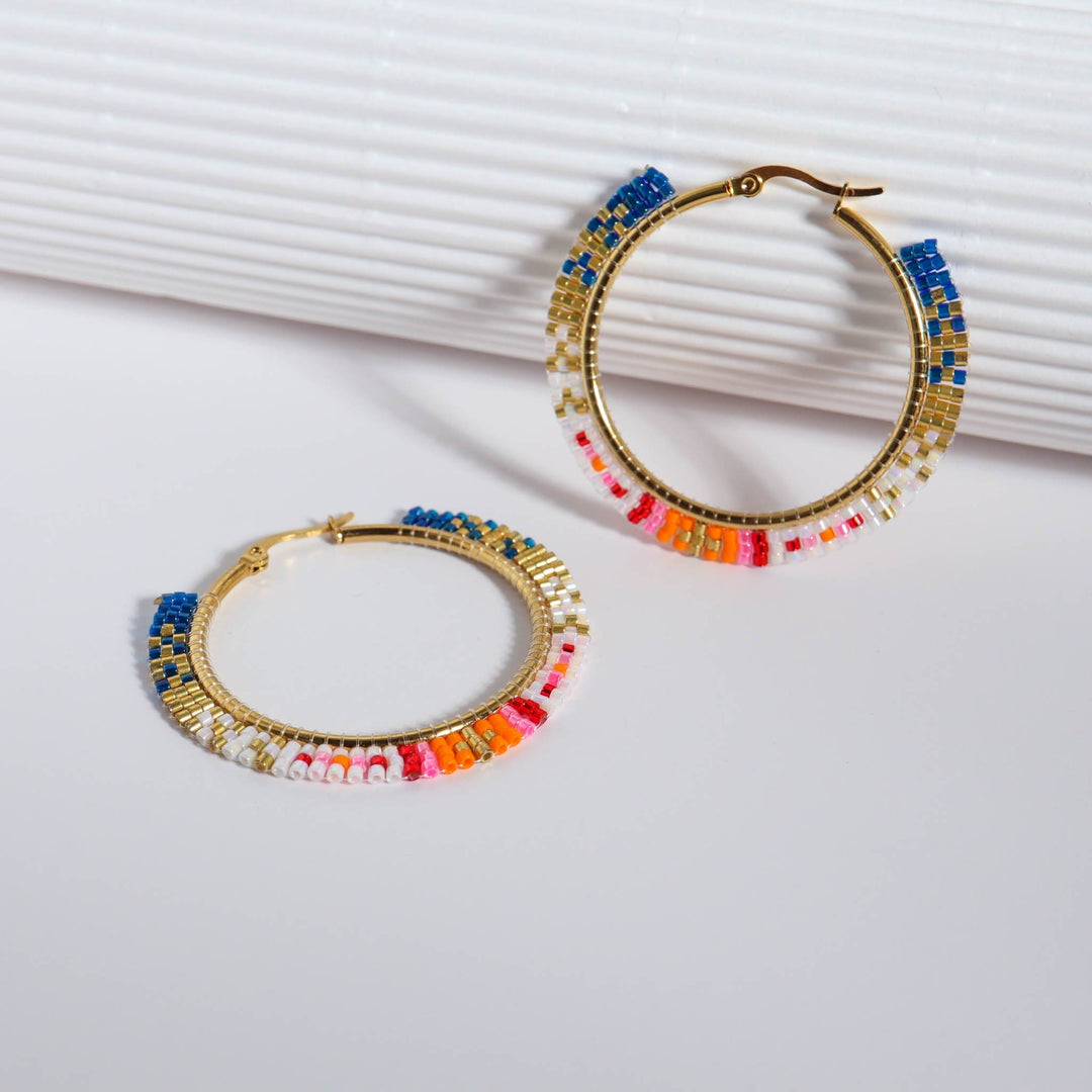Lucia - Boucles d'oreilles - earring fait main en perles Miyuki par Køss Design
