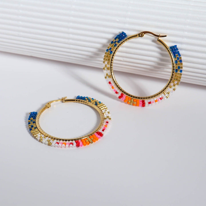 Lucia - Boucles d'oreilles - earring fait main en perles Miyuki par Køss Design