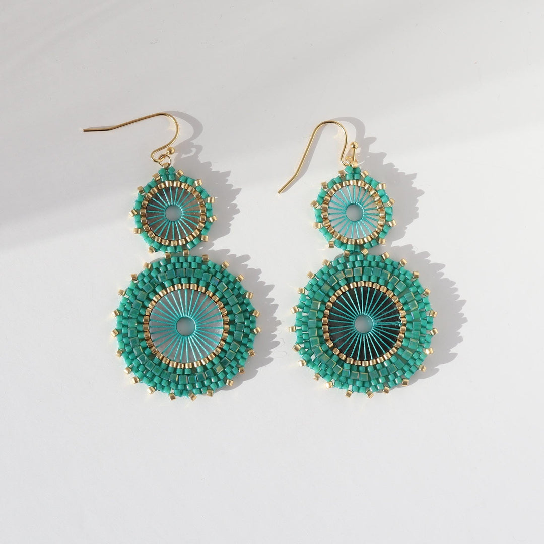Mya - Boucles d'oreilles - earring fait main en perles Miyuki par Køss Design