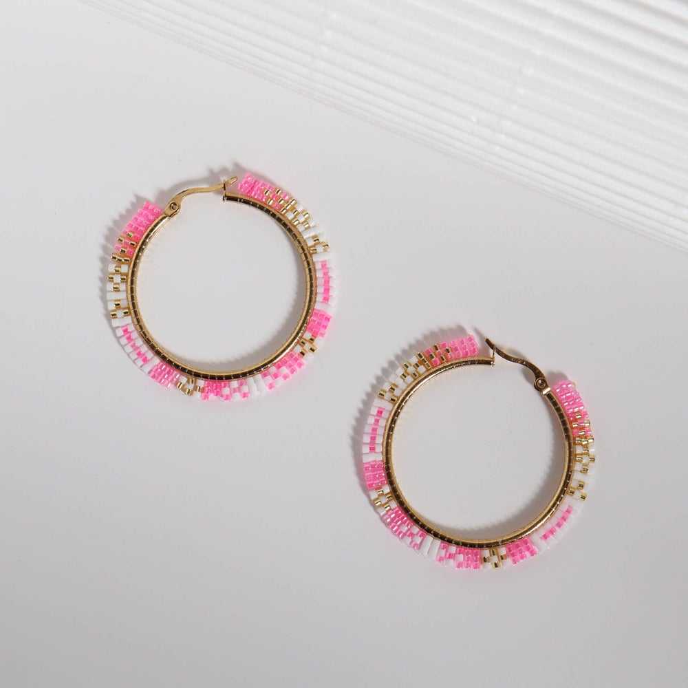 Rosa - vue détaillée des perles Miyuki japonaises