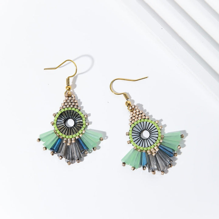Thali - Boucles d'oreilles - earring fait main en perles Miyuki par Køss Design