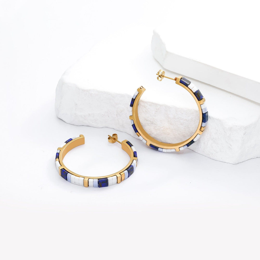Tila - Boucles d'oreilles - earring fait main en perles Miyuki par Køss Design