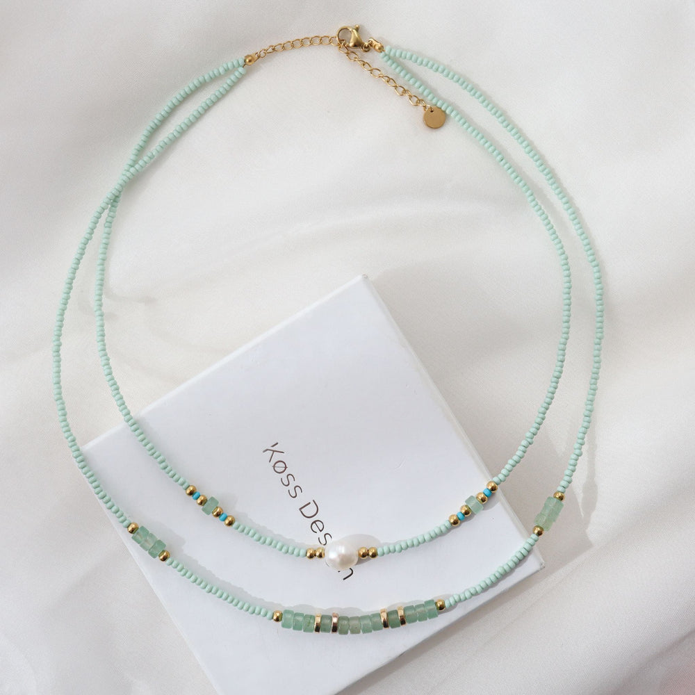 Jade - vue détaillée des perles Miyuki japonaises