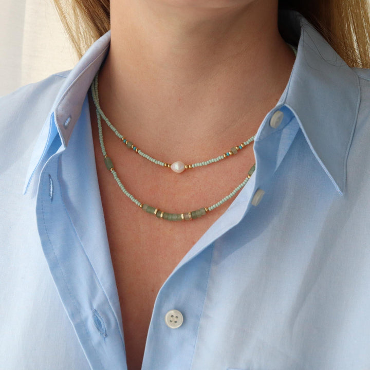 Jade - détail des couleurs et motifs en perles Miyuki Tila