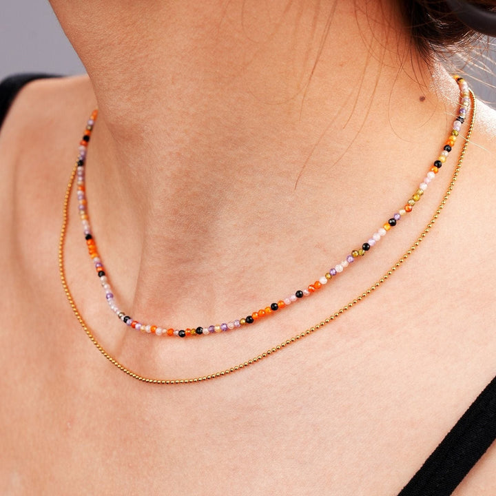 Rafaela - collier en perles Miyuki porté